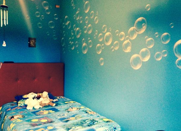 Blu le mille bolle Decorazione camera bambino con bolle di sapone